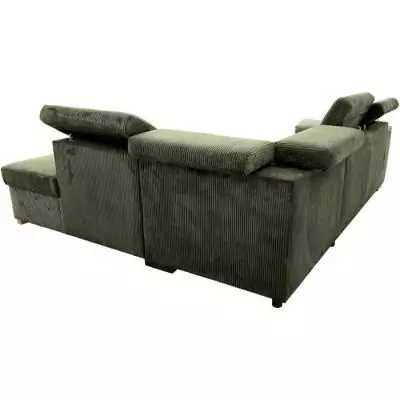 Canapé d'angle convertible réversible 5 places - DAYTONA - Tissu Lincoln Kaki