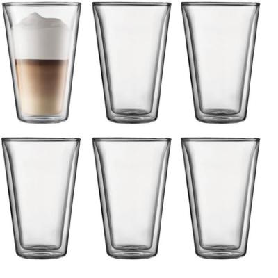 Six verres thermo BODUM Canteen Double paroi 0.4 l Transparent