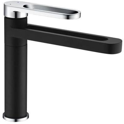 Mitigeur lavabo Edouard Rousseau Onegai - Noir / Chromé