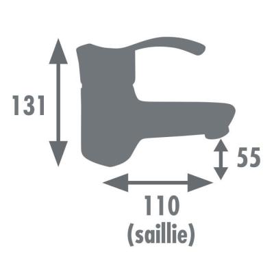 Mitigeur lavabo EDOUARD ROUSSEAU - Design sobre, cartouche céramique Ø 40 mm