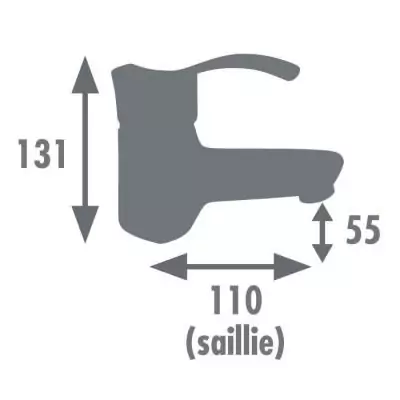 Mitigeur lavabo EDOUARD ROUSSEAU - Design sobre, cartouche céramique Ø 40 mm