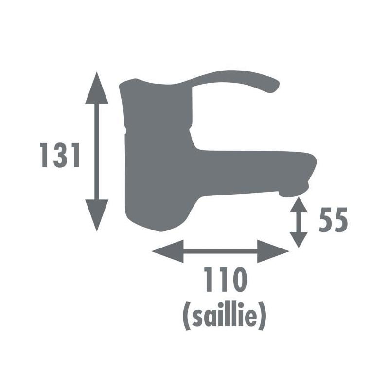 Mitigeur lavabo EDOUARD ROUSSEAU - Design sobre, cartouche céramique Ø 40 mm