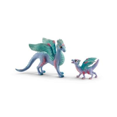 Figurines Dragon Fleuri et son petit - Coffret Schleich 70592 Bayala