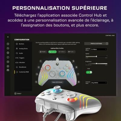 Manette de jeu Afterglow Wave pour Xbox Series X|S, Xbox One et PC