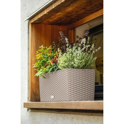 Kit complet Jardinière Balconera cottage 50 Brun sable - 8 L