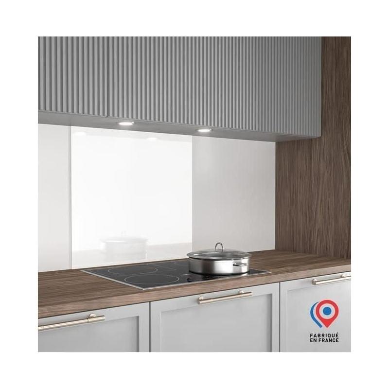 Crédence AURYS - Verre Extra Blanc 6mm - 700x600