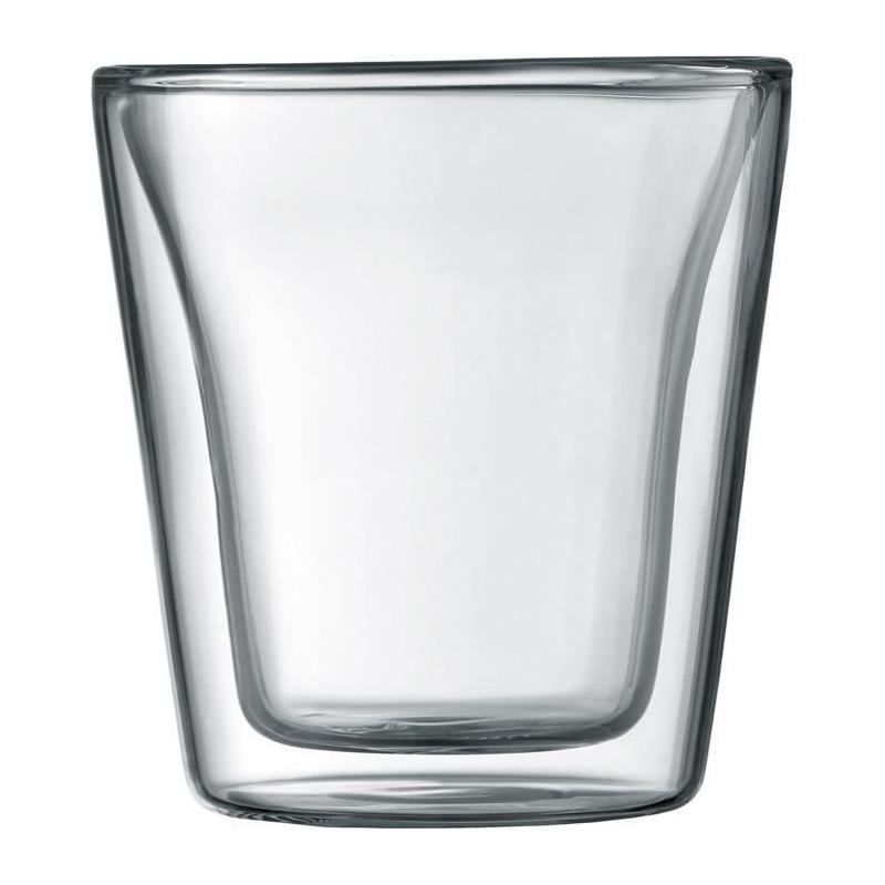 Verres double paroi BODUM Canteen - 0.1 l - Transparent