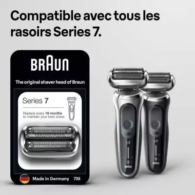 Tete de rasoir Braun Series 7 73S KP - Argent