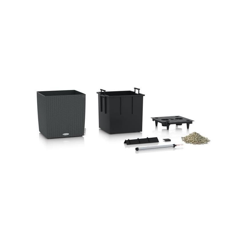 Jardinière Cube Cottage 30 - Kit Complet Granit 12L