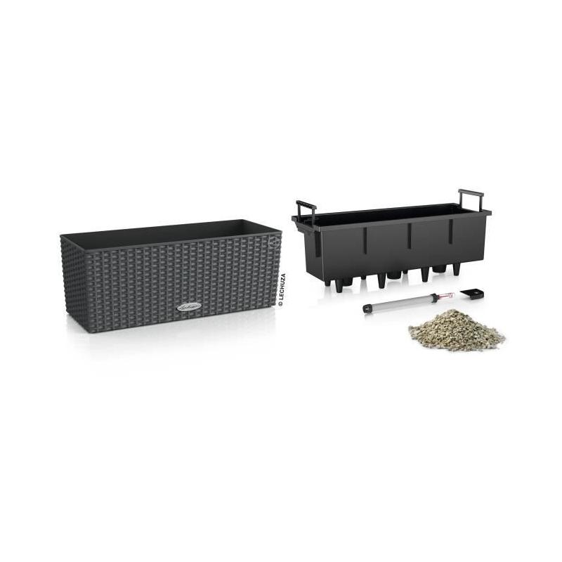 Lechuza Balconera Cottage 50 Kit Complet Granit - Jardinière élégante pour votre balcon