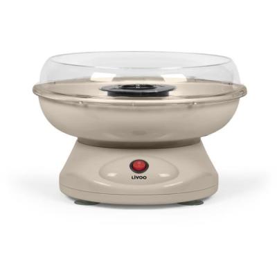 Machine a barbe a papa - LIVOO - DOM468C - 450W - Cuve et couvercle amovibles - Cuillere doseuse et 10 sticks en bambou inclus