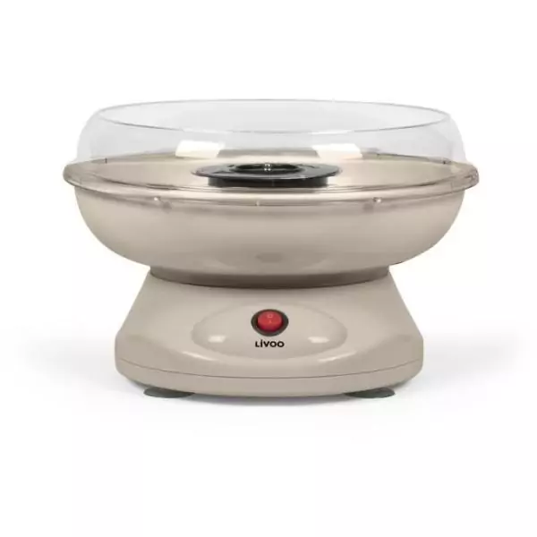 Machine a barbe a papa - LIVOO - DOM468C - 450W - Cuve et couvercle amovibles - Cuillere doseuse et 10 sticks en bambou inclus