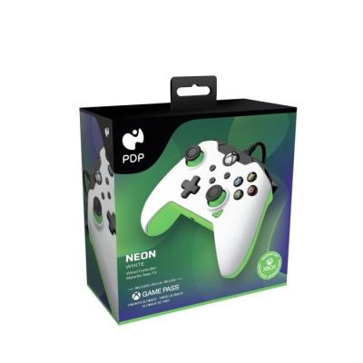 Manette de jeu - Xbox Series X|S, Xbox One et PC - NEON White - Filaire - PDP - Blanc