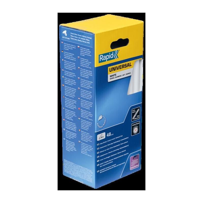 Colle rapide Ø12mm - 48 sticks blanc - Fort débit