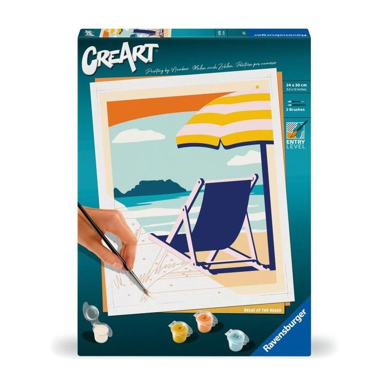 Peinture par numéros Ravensburger 24x30 cm Relax à la plage