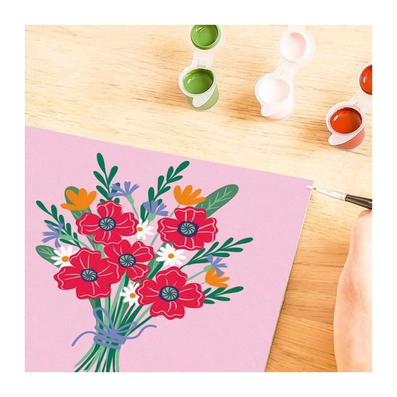 Peinture par numéros 20x20 cm - Bouquet de coquelicots