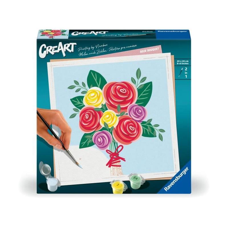 Peinture par numéros Bouquet de roses 20x20 cm - Ravensburger
