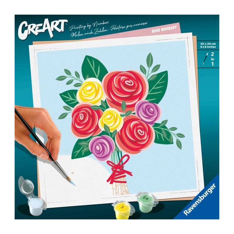 Peinture par numéros Bouquet de roses 20x20 cm - Ravensburger