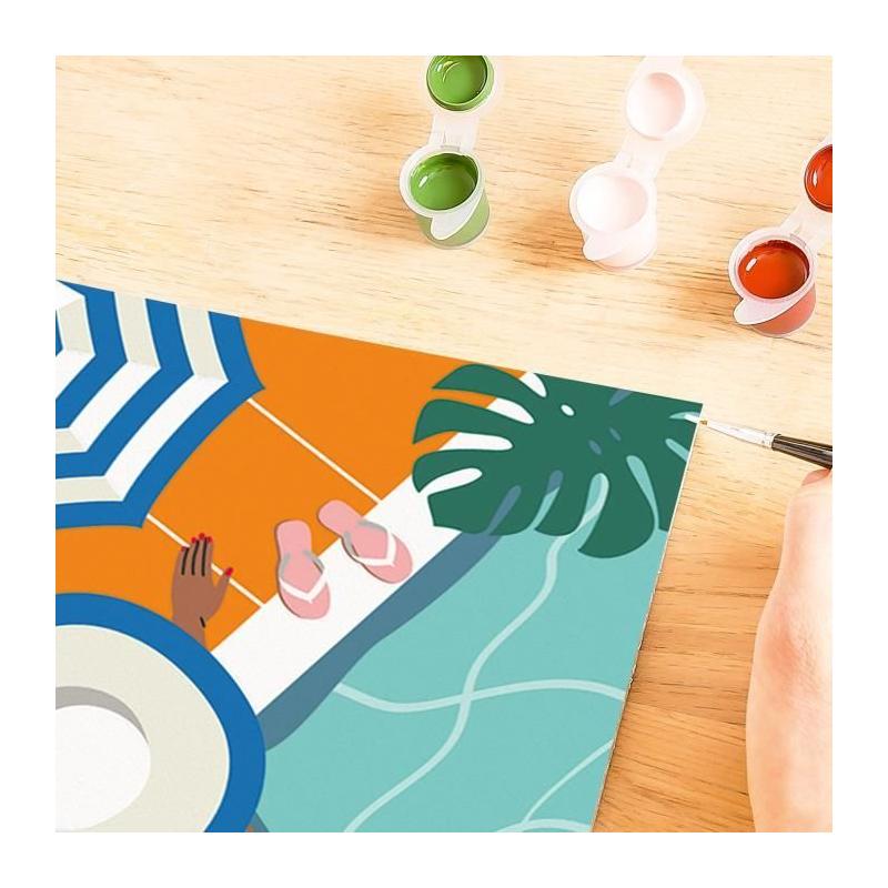 Peinture par numéros 24x30 cm Pool Time - Créez votre chef-d'œuvre!