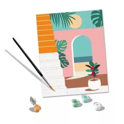 Peinture par numéros Ravensburger 24x30 cm - Vacances en mode détente
