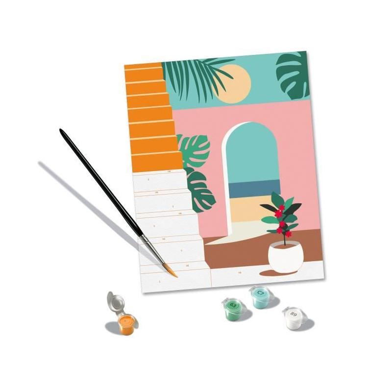 Peinture par numéros Ravensburger 24x30 cm - Vacances en mode détente