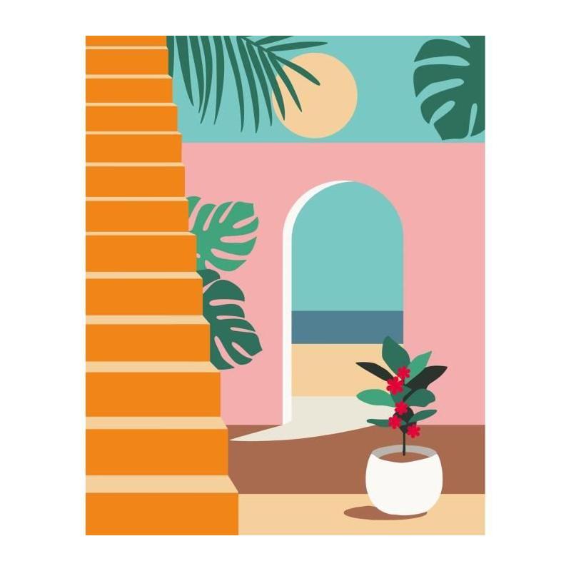 Peinture par numéros Ravensburger 24x30 cm - Vacances en mode détente