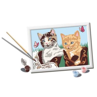 Peinture par Numéros pour Enfants: Chatons et Chaussures, 18x24cm