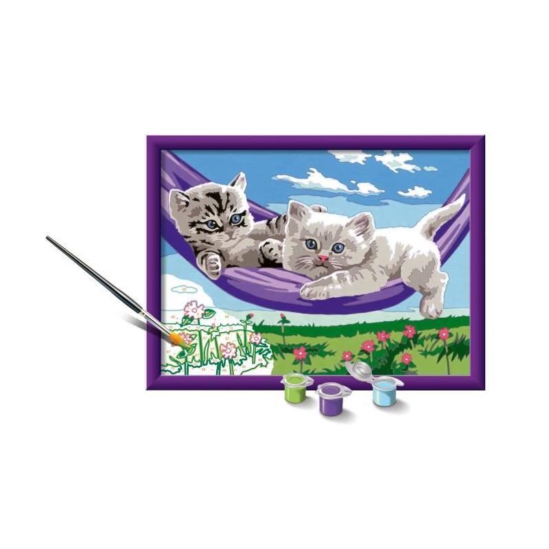 Kit de peinture par numéros CreArt Kids - Chatons dans le hamac