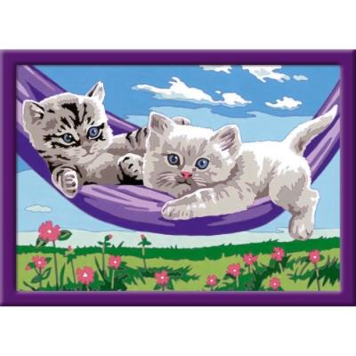 Kit de peinture par numéros CreArt Kids - Chatons dans le hamac