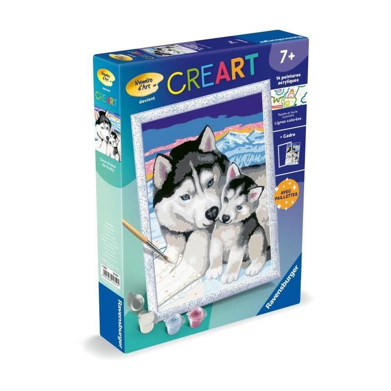 Kit de peinture par numéros Husky doux bisous - 18x24cm - Ravensburger