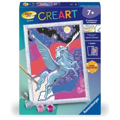 Kit de peinture par numéros Ravensburger pour enfant - Pégase étincelant 18x24cm - À partir de 7 ans