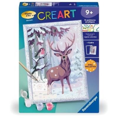Kit de peinture par numéros: Cerf romantique pour enfants de 9 ans