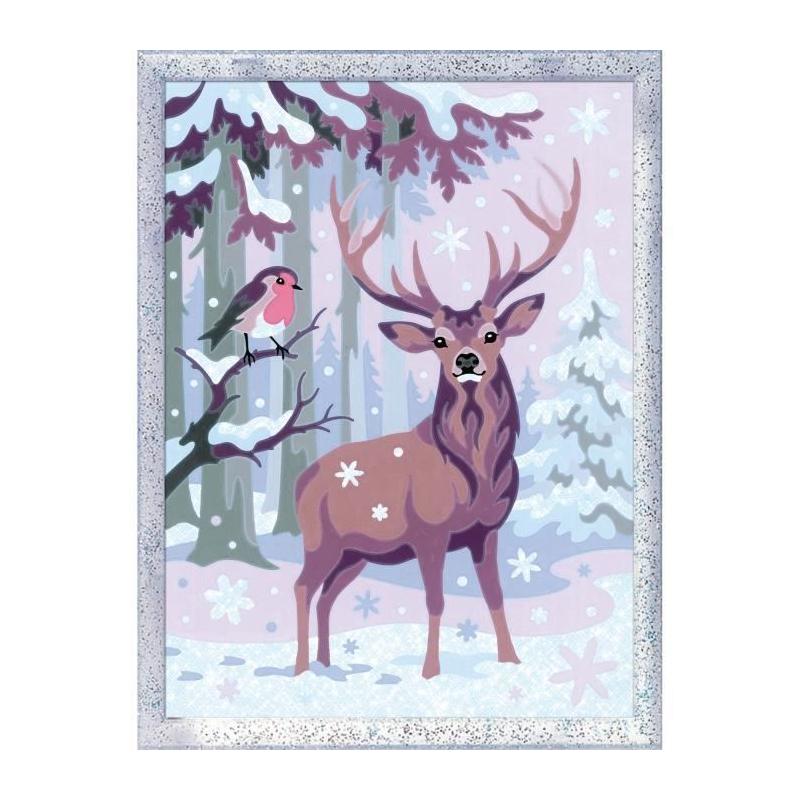 Kit de peinture par numéros: Cerf romantique pour enfants de 9 ans