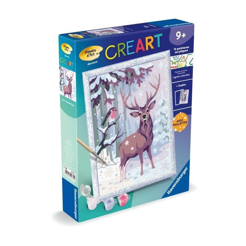 Kit de peinture par numéros: Cerf romantique pour enfants de 9 ans