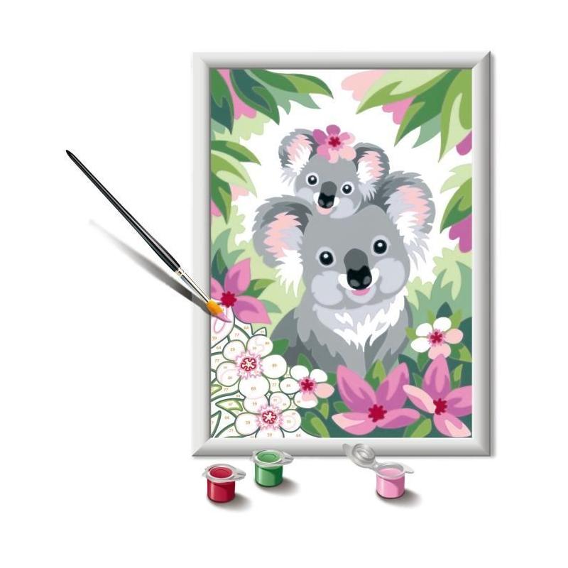 Peinture par numéros: Maman koala et son bébé, kit créatif!