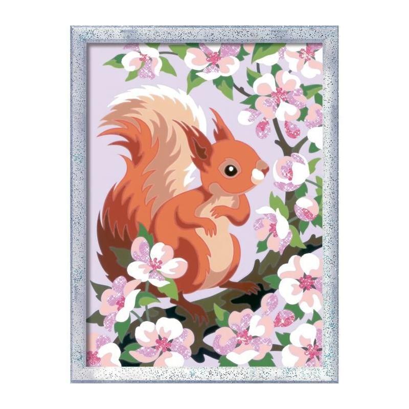 Kit de peinture par numéros Ravensburger - Écureuil au printemps