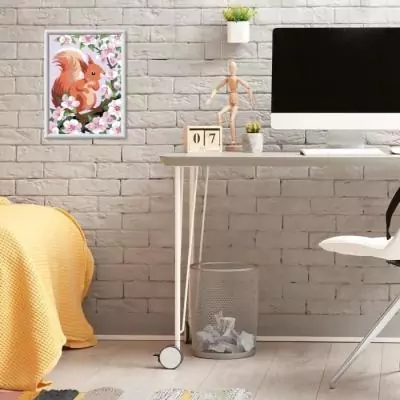 Kit de peinture par numéros Ravensburger - Écureuil au printemps Kit de peinture par numéros Ravensburger - Écureuil au printemps