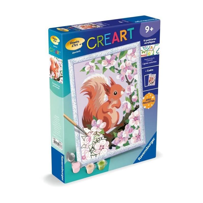 Kit de peinture par numéros Ravensburger - Écureuil au printemps