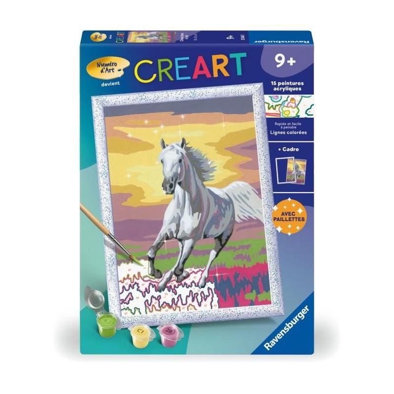 Kit de peinture par numéros pour enfants - Cheval dans le pré