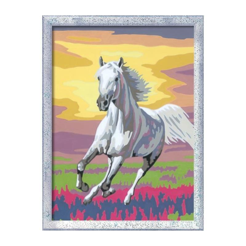 Kit de peinture par numéros pour enfants - Cheval dans le pré