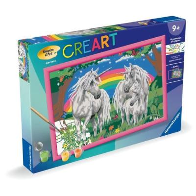 Kit de peinture par numéros "Au pays des licornes" pour les 9 ans et plus