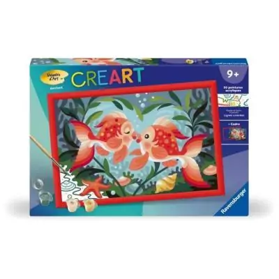Kit de peinture par numéros pour enfants - Bisous de poissons