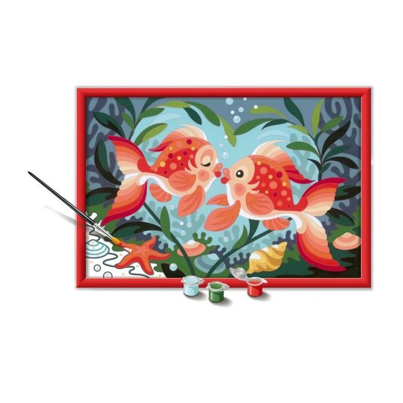 Kit de peinture par numéros pour enfants - Bisous de poissons