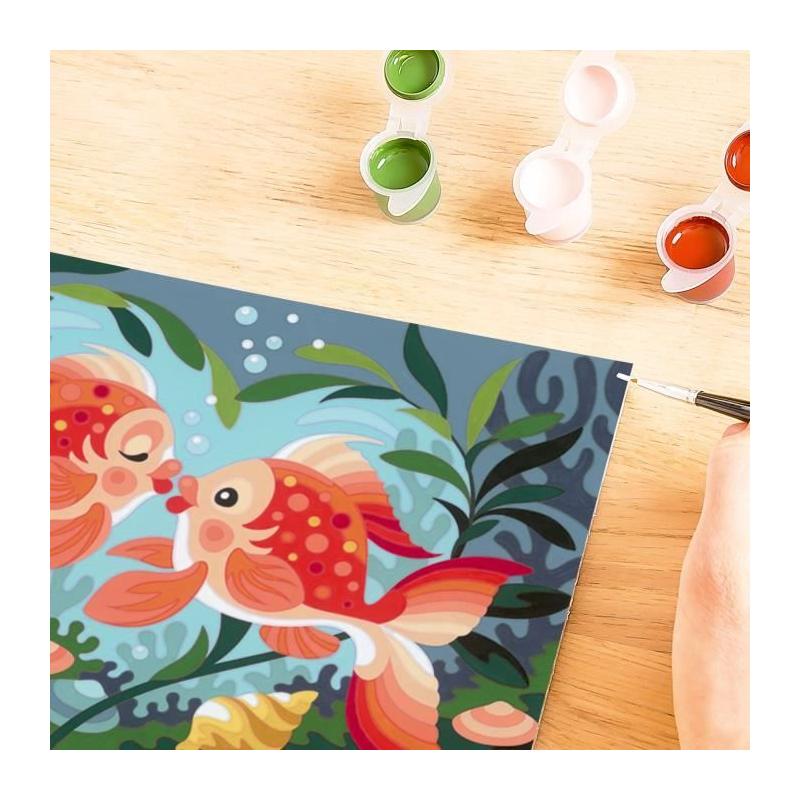 Kit de peinture par numéros pour enfants - Bisous de poissons