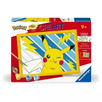Peinture par numéros Pikachu Éclair pour enfant dès 7 ans