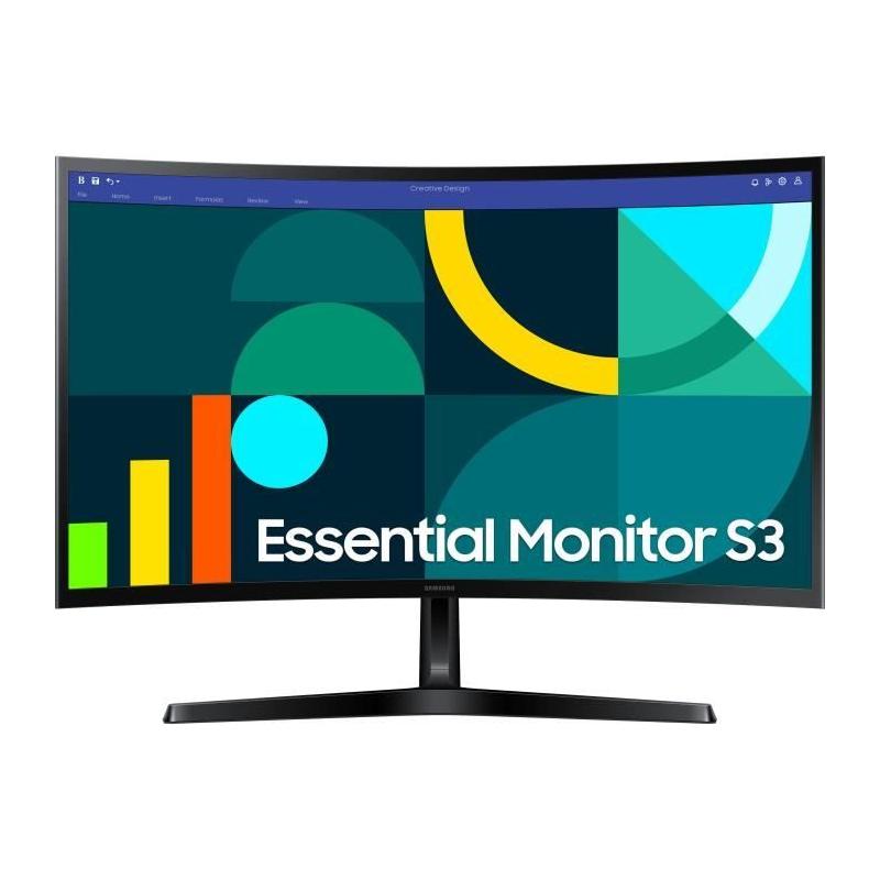 Écran PC - SAMSUNG - S27D366GAU - 27 FHD 1800R - Dalle VA - 100Hz - 4ms - 1 HDMI - Inclinable - Noir