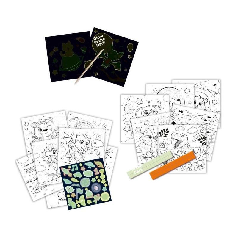 Cahier d'activités phosphorescent 3 en 1 - Album de coloriage ?