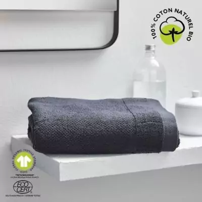 Drap de bain bio en coton - TODAY - 70 x 130 cm - Fusain