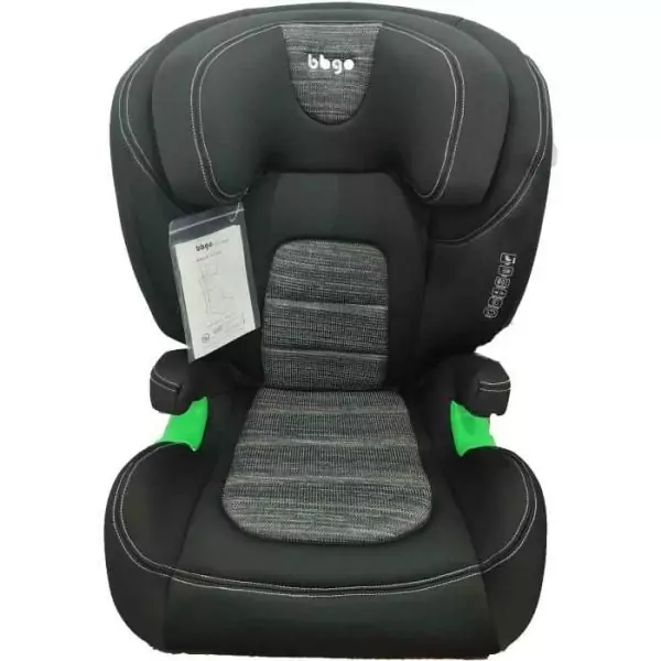 Siege-auto - BBGO - Joy Rider - 3 a 12 ans - I-SIZE 100-150 cm - ISOFIX - Noir et gris - Dossier 2 positions - Appui-tete 16 pos