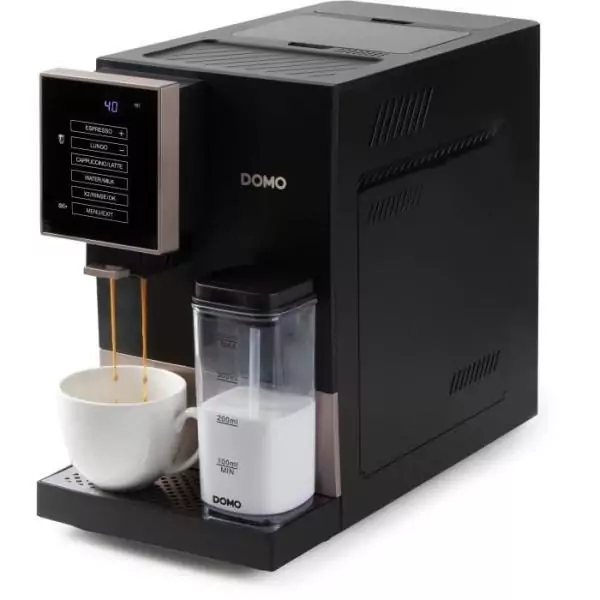 Machine a expresso automatique avec broyeur - DOMO - DO743K - 1350 W - 19 bar - 125 g café - Noir